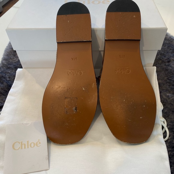 Chloe size 7.5 cognac brown sandals - Picture 3 of 6
